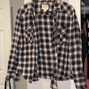 Forever 21 Navy beige and light purple fleece long sleeve